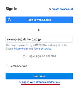 Login form example