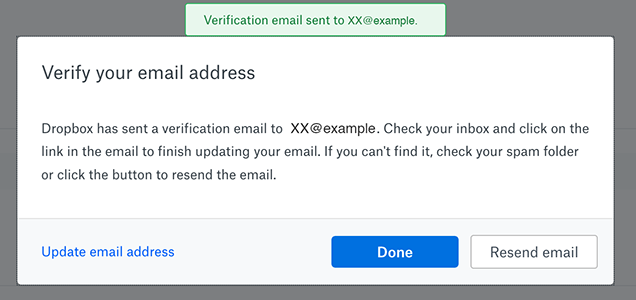 Asked for verification your e-mail address